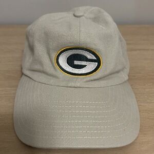 Green Bay Packers NFL Football‎ Beige Embroidered Adjustable Baseball Hat